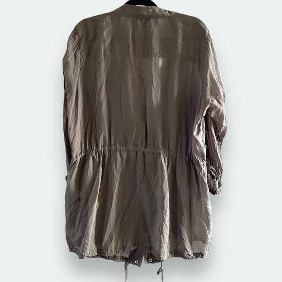 TORRID Snap-Front Toile Lightweight Anorak Jacket Sheer Layering - Olive SZ 2X - Picture 6 of 14